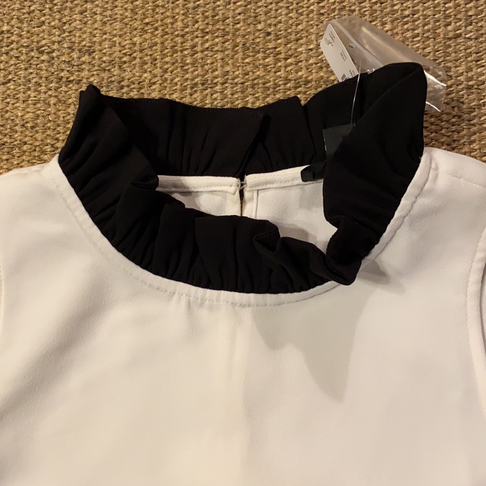 NWT J. Crew ruffle neck top Sz Small - Picture 4 of 10